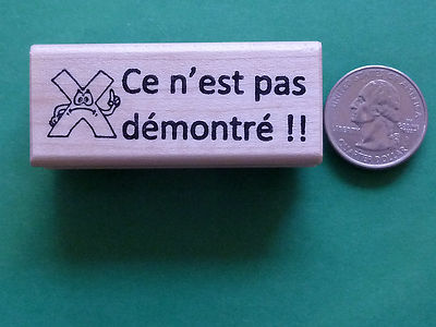 Ce n est pas démontré !! - French Teacher's Wood Mounted Rubber Stamp