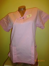 Landau FX Junior Scrub Top With Pockets Pink PKP Style 8276 Size 3/5 Small 7