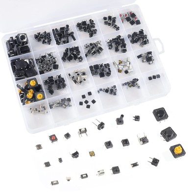 25 Values 250pcs Tactile Push Button Switch Micro Switch Momentary Tact Assor...