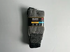 Gildan Smart Basics Men's Crew Work Socks - 2 Pair Pack - Size 6-12