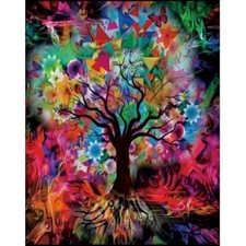 Paint By Numbers Adults kids Color Tree Abstract DIY Painting Kit 40x50CM Canvas