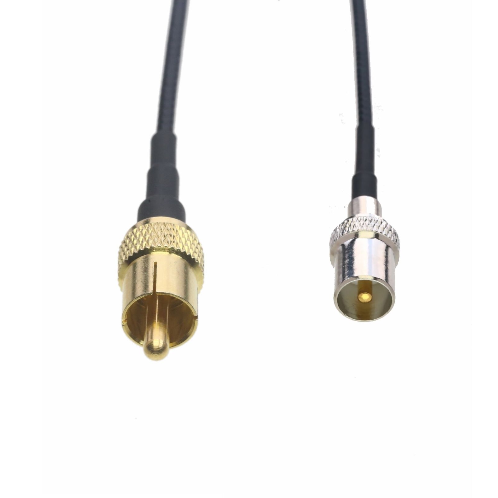 RF DVB Cable Phono RCA male to IEC PAL plug RG316 pigtail 6
