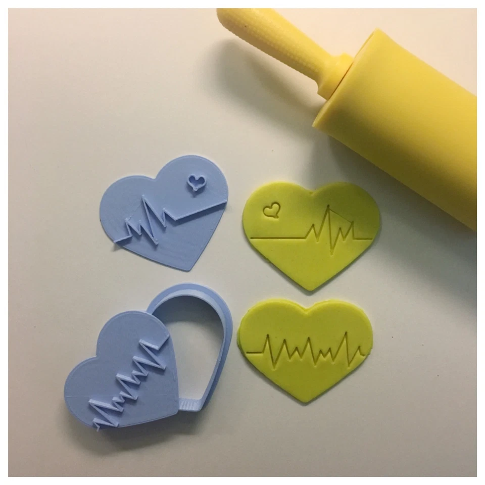 Formine Biscotti Cuori Medicina ECG COOKIE CUTTER 6,5cm