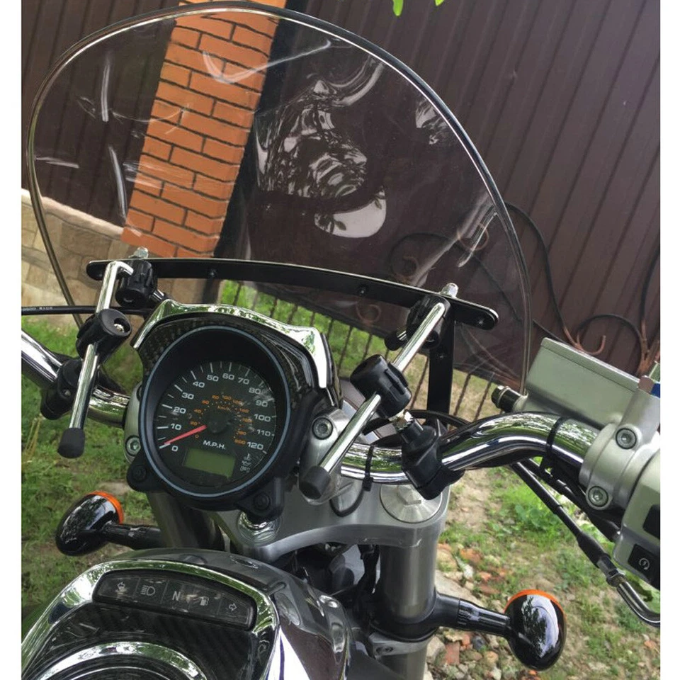 Clear Windshield Windscreen For Harley Dyna Softail Sportster 883 1200 XL Custom - Imagem 4 de 4