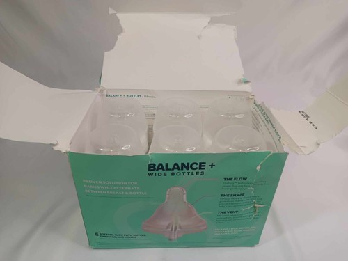 Evenflo Balance+ 6 Wide Bottles 5 oz / 150ml / Anti-Colic, Anti-Gas Slow-Flow - Picture 2 of 8