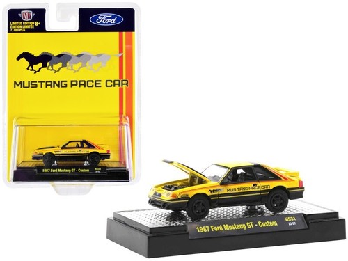M2 HOBBY EXCLUSIVE 1:64 1987 FORD MUSTANG GT PACE CAR YELLOW & BLACK SEALED NEW! - Picture 7 of 7