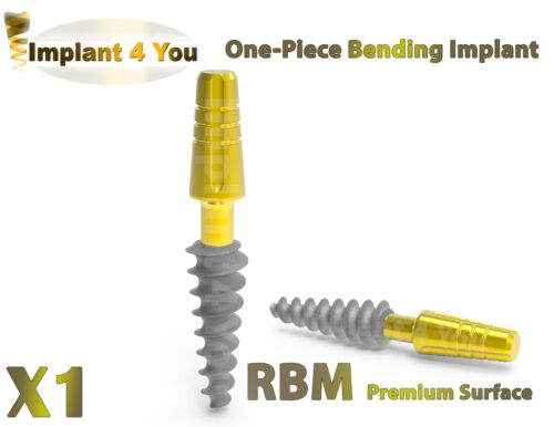 X1 Bendable One-Piece Dental Implant Ø4.0 Immediate Load - RBM Calcium Surface
