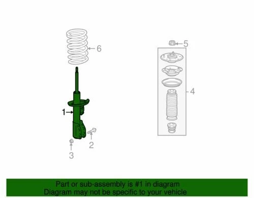 Genuine GM 2002-2007 Saturn Vue Front 4L Shock Absorber Strut Assembly 22698911 - Изображение 2 из 2