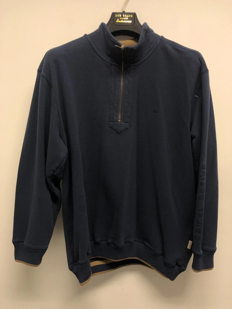 camel active Maglione Uomo Rosso Classico Cotone Scollo a V (IT