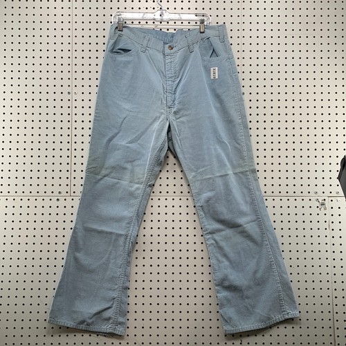Vintage 70s Levis Corduroy Flared Pants Men Size 34x28 Baby Blue TALON ZIP USA by Levi's, $55.99 - Photo 9