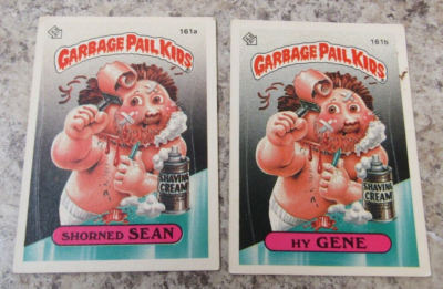 Garbage Pail Kids Sticker Trading Card 1986 Topps #161a Shorned Sean - Vintage Collectible