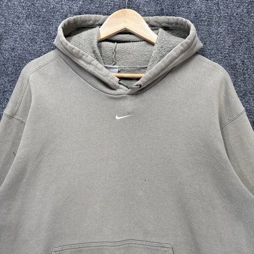 Vintage Nike Hoodie Mens XL Green Center Swoosh Skate Faded Y2K Tea Jade Sage - Picture 2 of 8