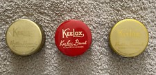 Set of 3 Vintage Silver Brand KeeLox Typewriter Ribbon Tins, Empty thumbnail