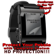 Pebble Watch Classic 301BL HD Clear Screen protector anti scratch set of 2