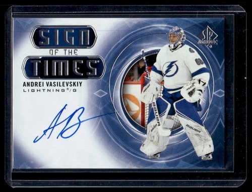 2020-21 SP Authentic Sign of the Times Andrei Vasilevskiy Auto Tampa Bay