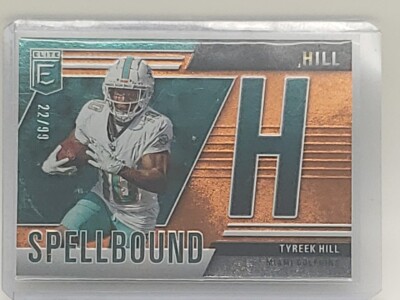 2024 Panini Donruss Elite Spellbound Orange /99 Tyreek Hill 'H' #1 Dolphins