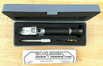Portable LeoKuebler Handheld Refractometer 0 to 10% Brix w/ 0.1% Brix Resolution