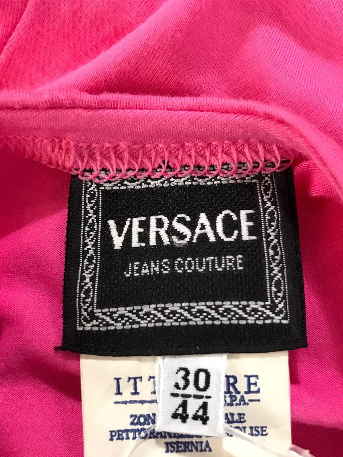 Abito vintage Gianni Versace jeans couture rosa bodycon medusa L
