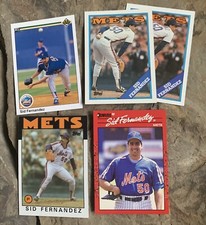 Sid Fernandez Baseball Cards. New York Mets. Okay Condition.