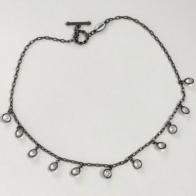 MMA Necklace Metropolitan Museum Of Art Crystal Open Bezel Set Art Deco Toggle