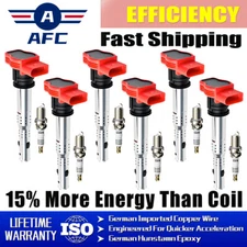 6X OEM Ignition Coil & 6X Iridium Spark Plug for Audi A4 A6 A7 Q5 Q7 S4 S5 UF529