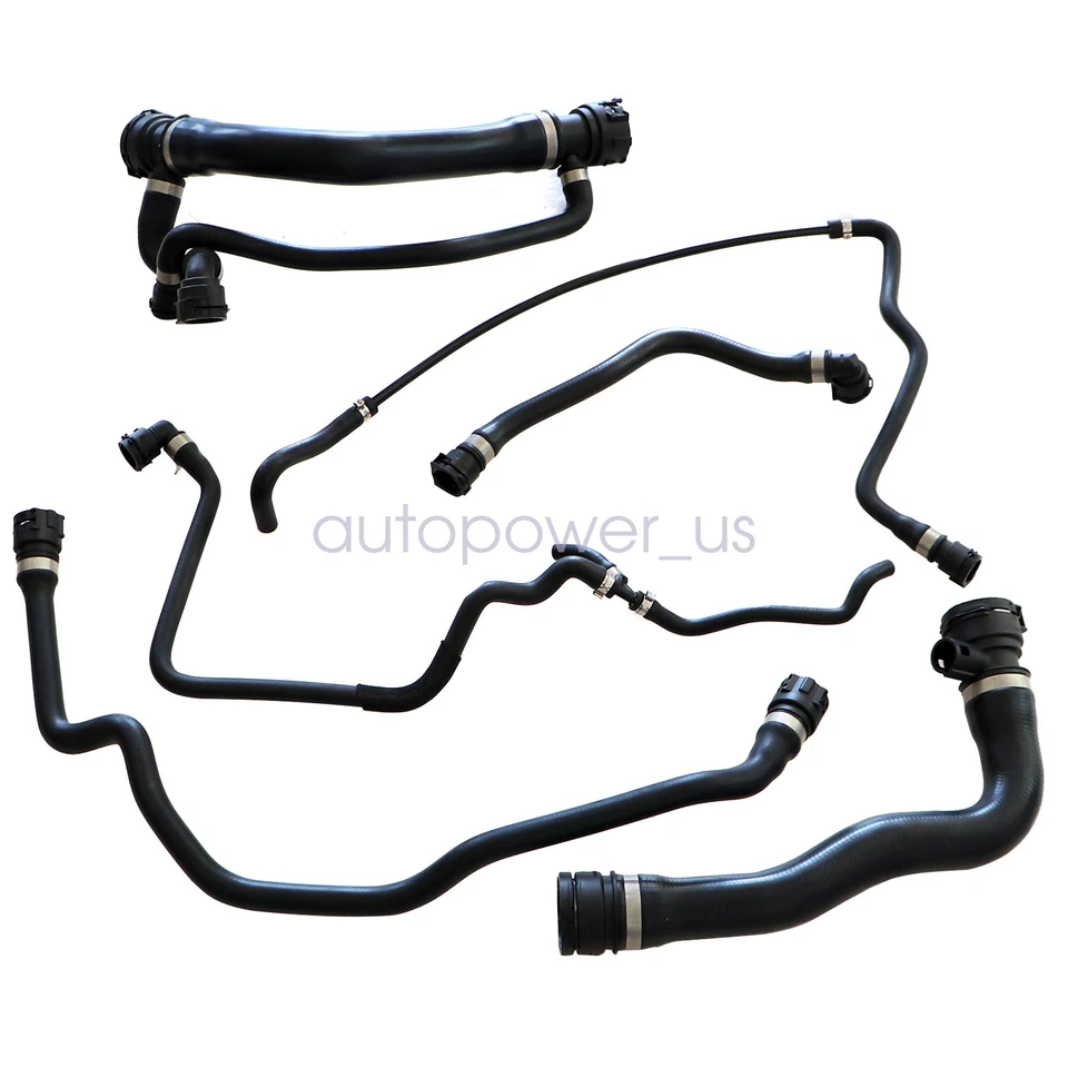 Kit de manguera de agua refrigerante radiador (6 mangueras) apto para BMW 545i 645Ci 2004 2005 Foto 4 de 4
