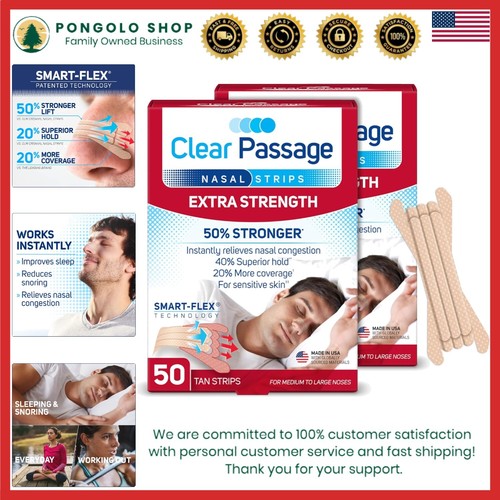 Comfortable Extra Strength Nasal Strips 100 Count - Sleep Better, Breathe Easier