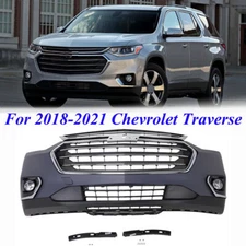 Complete Front Bumper Cover Kit Grille Grill For 2018-2021 Chevrolet Traverse US