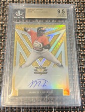 2020 Leaf Valiant GOLD Prizm ROOKIE AUTO Marco Luciano #9/10 BGS 9.5 GEM MINT