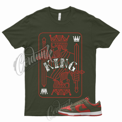 KING T Shirt to Match Dunk Low Mystic Red Olive Cargo Khaki Rough Green Mid High