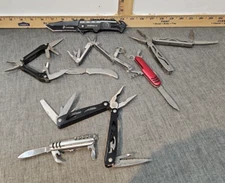 Lot of 8 Multitools Multi-Tools Pocket Knives 1 Cabela's Mixed Lot A