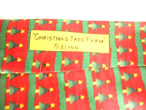 Alynn Christmas Tree Farm Silk Tie Creative American Design Red Green - Picture 4 of 12