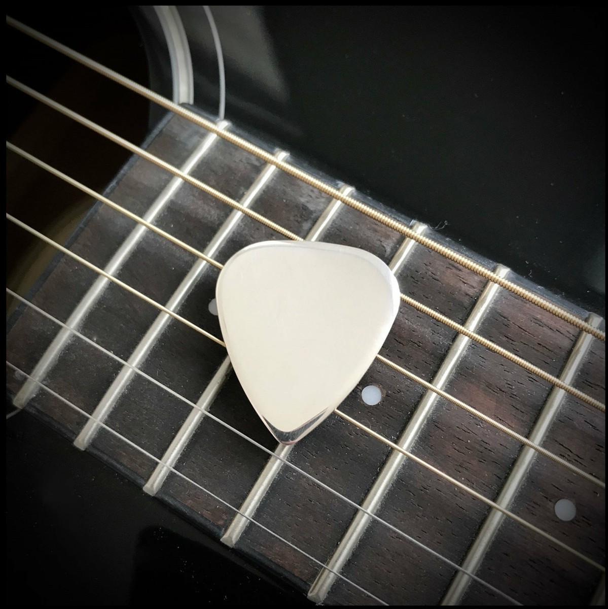 Fender® Sterling Silver Guitar Pick Silver Handwriting