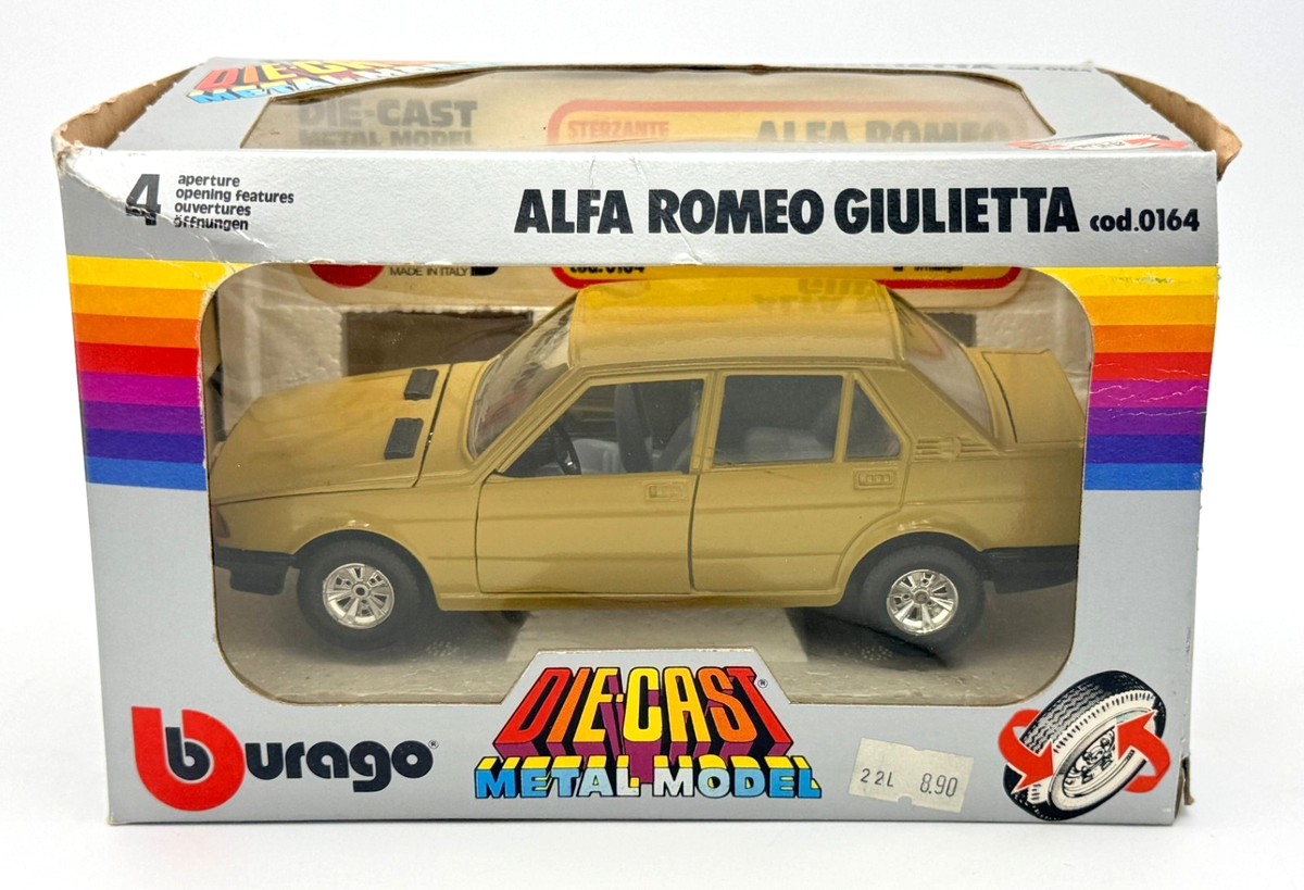 BBurago - Yellow (mustard) Alfa Romeo Giulietta- 1:24 Scale #0164