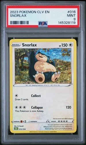 2023 POKEMON CLV-CLASSIC VENUSAUR & LUGIA EX DECK #016 SNORLAX PSA 9