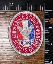 Boy Scouts of America Official Eagle Scout Rank Uniform Patch Silver Border