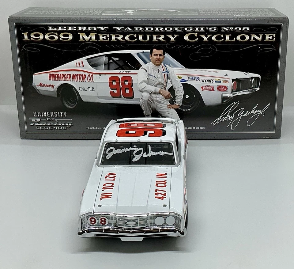 1969 1/24 #98 Leeroy Yarbrough “Winebarger Motor Co” AUTOGRAPHED Mercury Cylone - Image 2 of 4