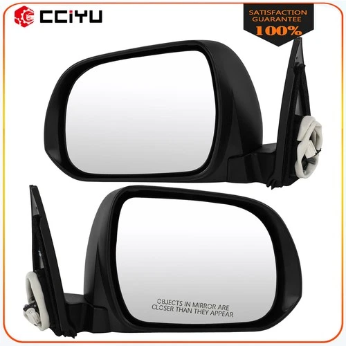 For 2008-2014 Toyota Highlander Power Black Left&Right Side View Mirrors Set