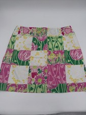 Lilly Pulitzer Womens A-Line Skirt Size 12 Multi-Color Patchwork