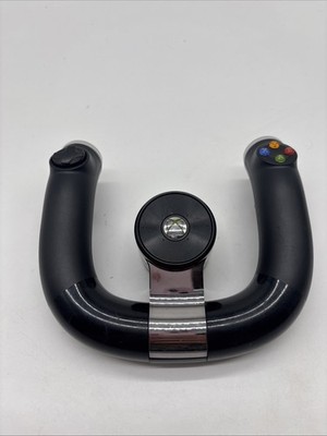 Microsoft Xbox 360 Wireless Speed Wheel Racing Controller Black Silver Untested