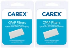 12pk Carex CPAP FIlters Philips Respironics System One, 60 Series, Sleepeasy 10z