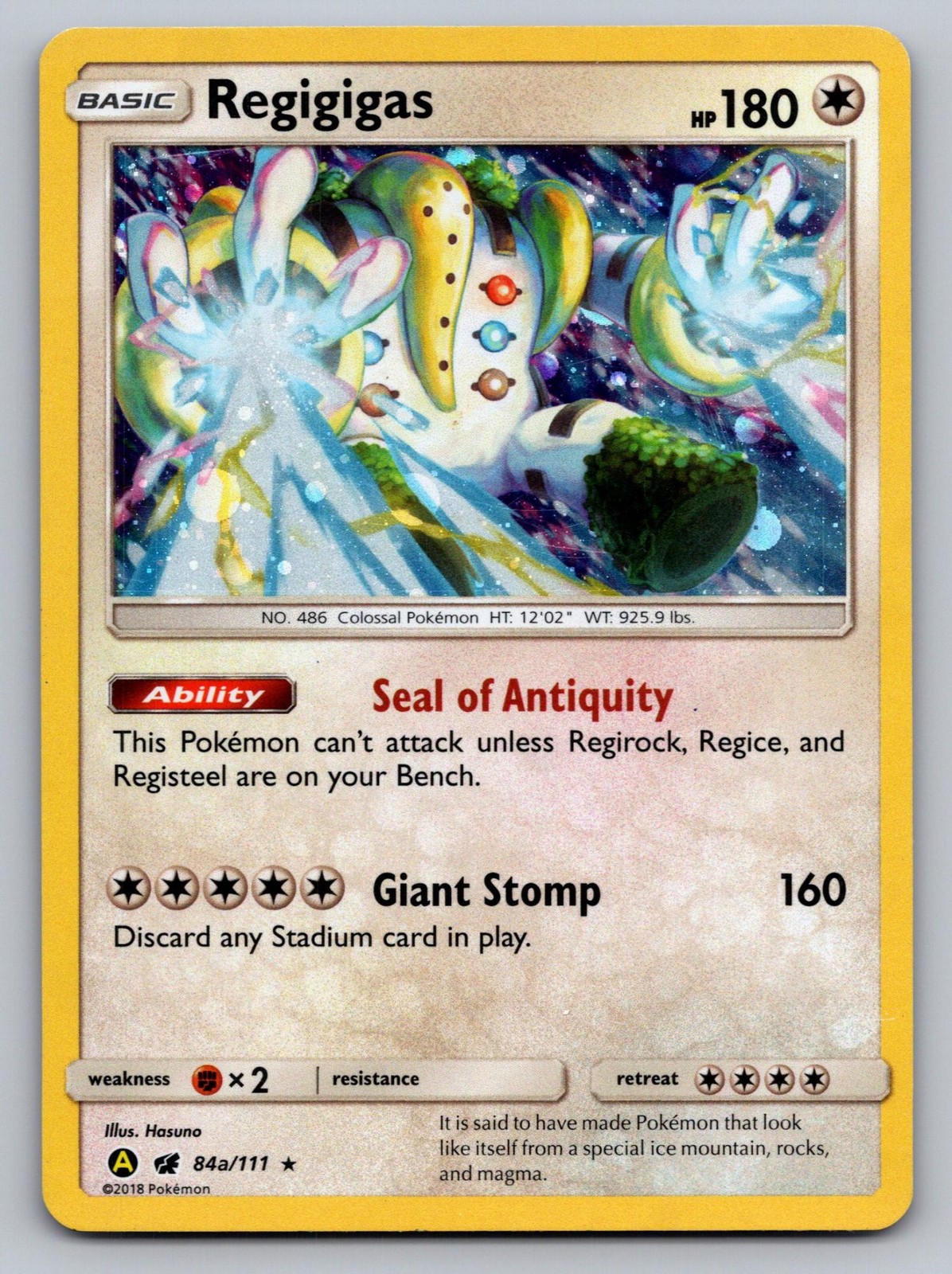 Regigigas 84a/111 Holo Promo Alternate Art Promos Pokemon Lightly Played