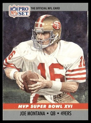 1990 Pro Set Joe Montana San Francisco 49ers #16