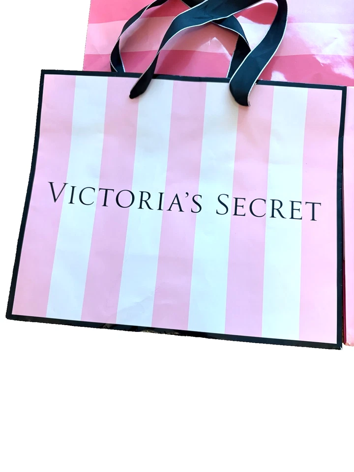 Sacolas de presente Victoria's Secret XL papel rosa brilhante 19"x15"x5" +2 11x9x5 - Imagem 3 de 4