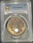 1882-S PCGS MS64 MORGAN $ GORGEOUS - RAINBOW TONING (VIDEO)