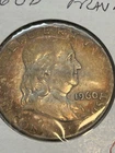 1960 d franklin half dollar Rainbow Toning