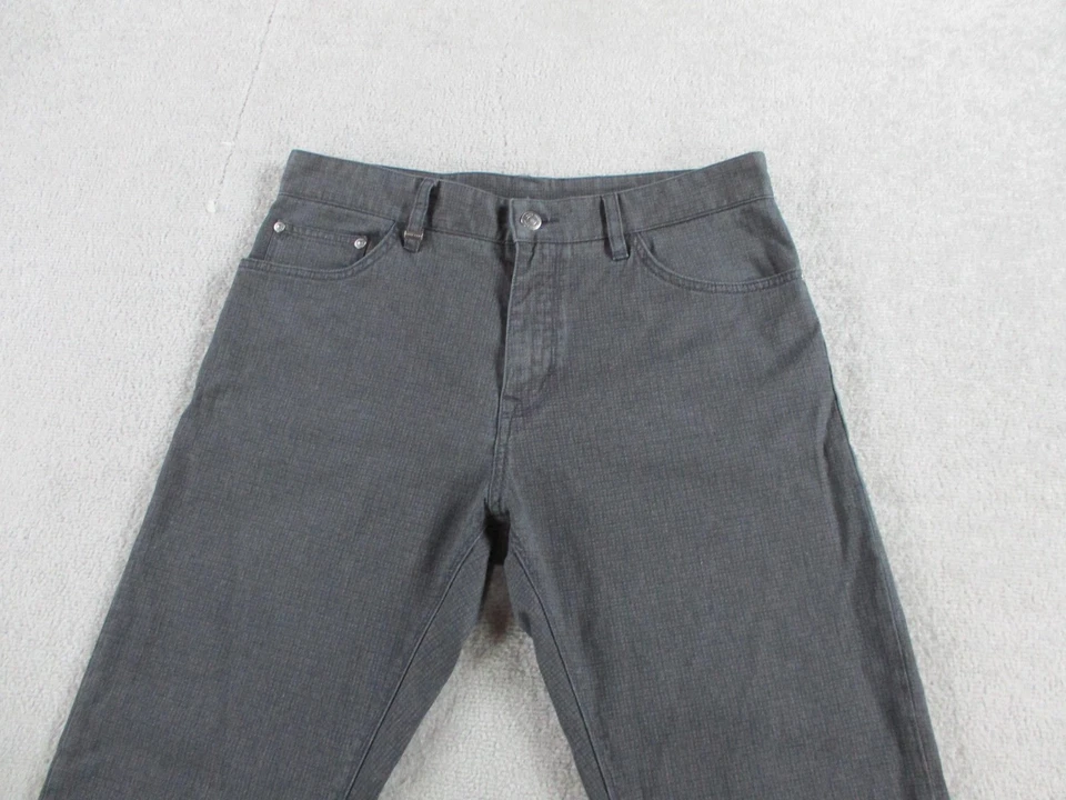 Hugo Boss Jeans Mens 33x30 Gray Straight Leg Cotton Blend Stretch Pants Classic - Image 2 of 4