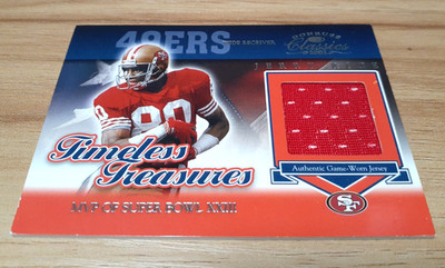 2002 DONRUSS CLASSICS TIMELESS TREASURES Jerry Rice SBXXIII MVP 48/375 #TT-6