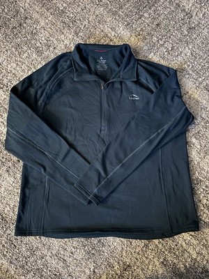 L.L. Bean Men's XXL green 1/4 Zip Pullover Polyester Activewear Top
