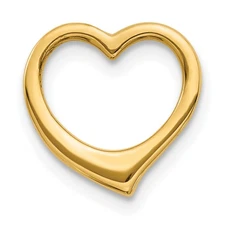 14K Polished Floating Heart Chain Slide C2917